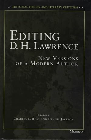 Bild des Verkufers fr Editing D. H. Lawrence: New Versions of a Modern Author. zum Verkauf von Fundus-Online GbR Borkert Schwarz Zerfa