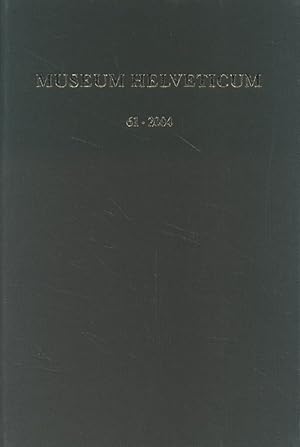 Imagen del vendedor de Museum Heleveticum: Schweizerische Zeitschrift fr klassische Altertumswissenschaft. 61. Jhg. a la venta por Fundus-Online GbR Borkert Schwarz Zerfa