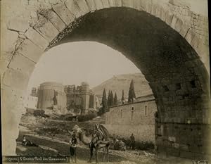 Foto um 1890, Jules Lind, Smyrna Izmir Türkei, L'Ancien Pont des Caravanes