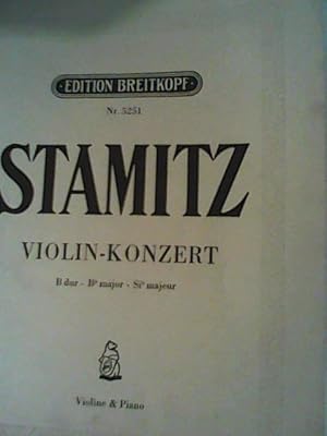 Bild des Verkufers fr Konzert fr Violine und Orchester in B dur (Edition Breitkopf Nr. 5251) zum Verkauf von ANTIQUARIAT FRDEBUCH Inh.Michael Simon