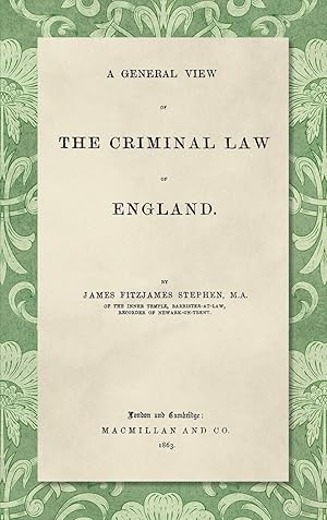 Immagine del venditore per A General View of the Criminal Law of England venduto da moluna