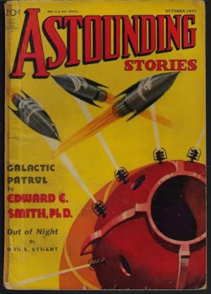 Bild des Verkufers fr ASTOUNDING Stories:October, Oct. 1937 ("Galactic Patrol") zum Verkauf von Books from the Crypt