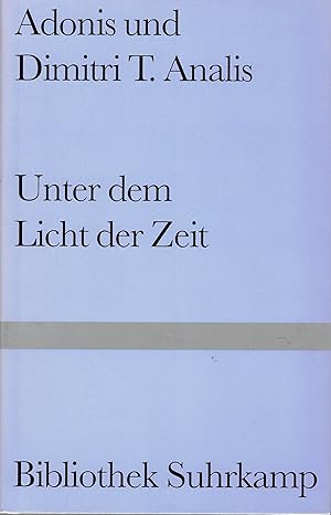 Bild des Verkufers fr Unter dem Licht der Zeit. Briefwechsel. zum Verkauf von Versandantiquariat Neumann/Hnnige