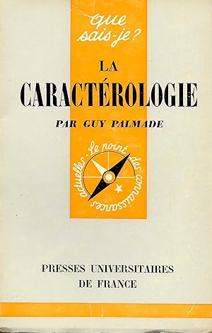 Image du vendeur pour Caractrologie (La), "Que Sais-Je ?" n380 mis en vente par Bouquinerie "Rue du Bac"