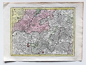 Bild des Verkufers fr Carte Particul. Des Environs De Philippeville, Charlemont, Marienbourg, Rocroy, Charleville, Mezieres, Sedan. Kupferstichkarte ca. 1:300000. zum Verkauf von Versandantiquariat Hsl