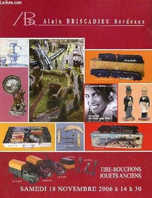 Immagine del venditore per Catalogue de ventes aux ench�res - Collection de tire-bouchons - Jouets importante maquette ferroviaire reconstituant la gare de bonn, autre jouets anciens Jep Marklin VB Honby Joustra - 18 nov. 2006. venduto da Le-Livre