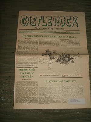 Imagen del vendedor de Castle Rock Volume 1 No.12 Stephen King Newsletter December 1985 Silver Bullet a la venta por biblioboy