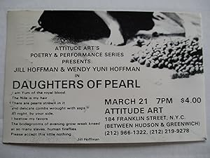 Seller image for Jill Hoffman and Wendy Yuni Hoffman in Daughters of Pearl Attitude Art March 21 performance invite postcard for sale by ANARTIST