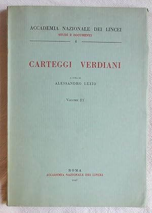 Carteggi Verdiani ; Vol. 3