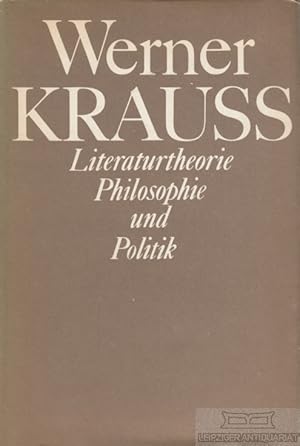 Bild des Verkufers fr Literaturtheorie, Philosophie und Politik zum Verkauf von Leipziger Antiquariat