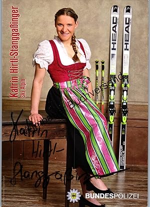 Original Autogramm Katrin Hirtl-Stanggaßinger Ski /// Autograph signiert signed signee