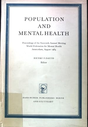 Seller image for Population and mental Health. for sale by books4less (Versandantiquariat Petra Gros GmbH & Co. KG)