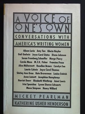 Bild des Verkufers fr A Voice of One's Own: Conversations With America's Writing Women zum Verkauf von books4less (Versandantiquariat Petra Gros GmbH & Co. KG)