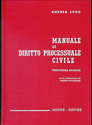 Immagine del venditore per Manuale di diritto processuale civile venduto da MULTI BOOK