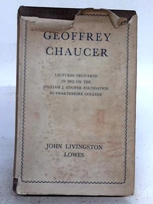 Seller image for Geoffrey Chaucer: Lectures Delivered in 1932 on the William J. Cooper Foundation in Swarthmore College for sale by World of Rare Books