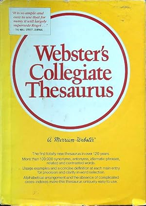 Seller image for Webster's Collegiate Thesaurus for sale by Librodifaccia