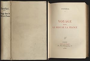 Image du vendeur pour Voyage dans le midi de la France. [Ganzpergamentband]. mis en vente par Antiquariat Lenzen