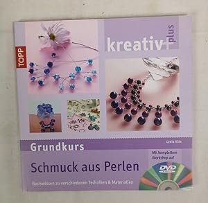 Imagen del vendedor de Grundkurs Schmuck aus Perlen. Basiswissen zu verschiedenen Techniken und Materialien. Mit komplettem Workshop auf DVD-Video]. Lydia Kls / Topp; Kreativ plus a la venta por Antiquariat Bler