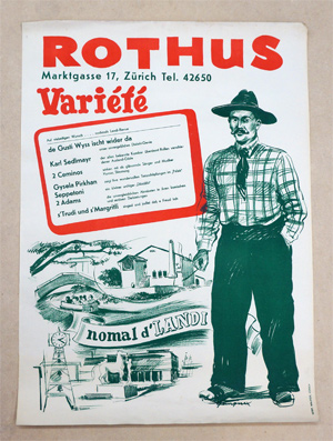 Plakat - Rothus Variété - Landi-Revue: nomal d?Landi. Lithographie.
