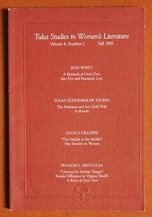 Bild des Verkufers fr Tulsa Studies in Women's Literature:Volume 4, Number 2:Fall 1985 zum Verkauf von GuthrieBooks