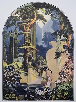 VINTAGE 1927 ART DECO COLOR PRINT