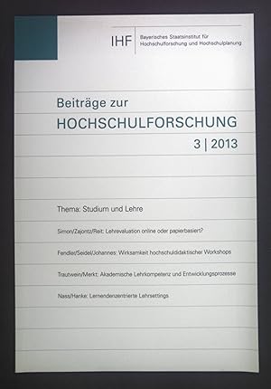 Seller image for Akademische Lehrkompetenz und Entwicklungsprozesse Lehrender. - in: Beitrge zur Hochschulforschung 3/2013. for sale by books4less (Versandantiquariat Petra Gros GmbH & Co. KG)