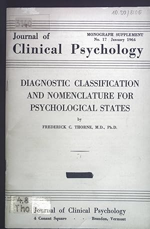 Diagnostic classification and nomenclature for psychological states. Journal of clinical psycholo...