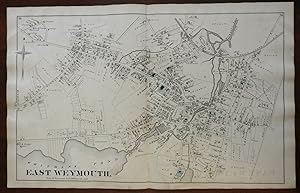 East Weymouth Massachusetts 1876 Norfolk county detailed city plan map