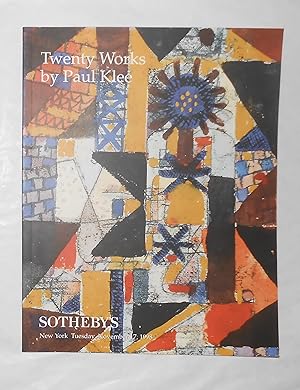 Bild des Verkufers fr Twenty Works by Paul Klee (Sotheby's, New York - 7 November 1998 - Auction Catalogue) zum Verkauf von David Bunnett Books