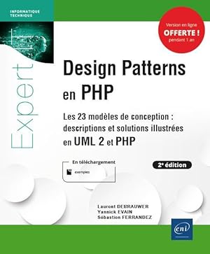 Imagen del vendedor de Design Patterns en PHP, les 23 modles de conception : descriptions et solutions illustres en UML2 et PHP (2e dition) a la venta por Chapitre.com : livres et presse ancienne