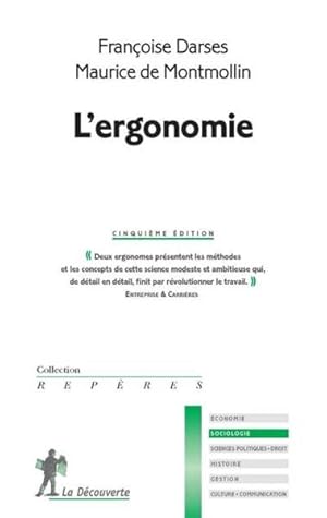 Seller image for l'ergonomie for sale by Chapitre.com : livres et presse ancienne