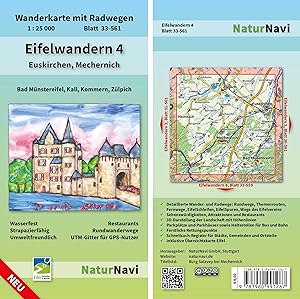 Eifelwandern 4 - Euskirchen, Mechernich 1 : 25 000 | Wanderkarte mit Radwegen, Blatt 33-561, 1 : ...