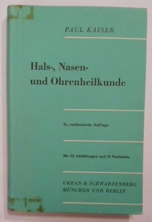 Bild des Verkufers fr Hals-, Nasen- und Ohrenheilkunde zum Verkauf von KULTur-Antiquariat