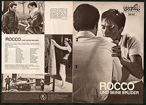 Filmprogramm PFP Nr. 82 /62, Rocco und seine Brüder, Alain Delon, Renato Salvatori, Regie: Luchin...