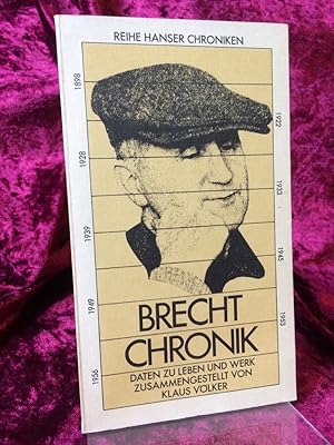 Seller image for Brecht-Chronik. Daten zu Leben und Werk. for sale by Antiquariat Hecht