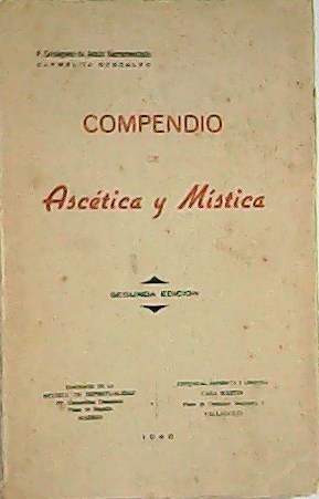 Imagen del vendedor de Compendio de Ascética y mística. a la venta por Librería y Editorial Renacimiento, S.A.