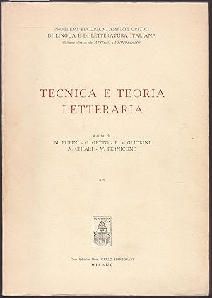 Seller image for Tecnica e Teoria Letteraria Vol. II for sale by Graphem. Kunst- und Buchantiquariat