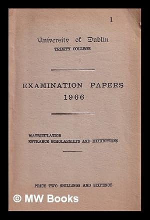 Immagine del venditore per University of Dublin: Examination Papers 1966 venduto da MW Books Ltd.