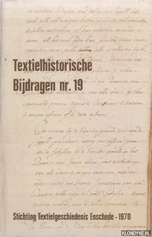Bild des Verkufers fr Textielhistorische bijdragen nr. 19 zum Verkauf von Klondyke