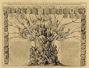 Antique Print-GENEALOGY-FIRST HEROES OF GERMANIC INDEPENDENCE-Chatelain-1732