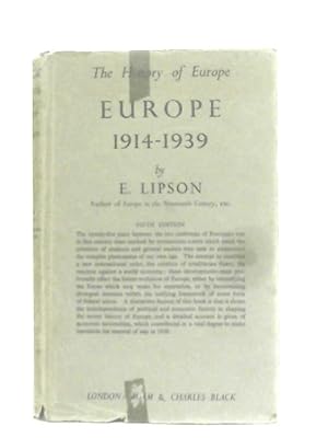 Image du vendeur pour The History of Europe 1914-1939 mis en vente par World of Rare Books