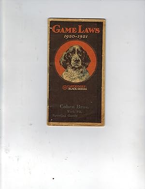 GAME LAWS 1920-1921