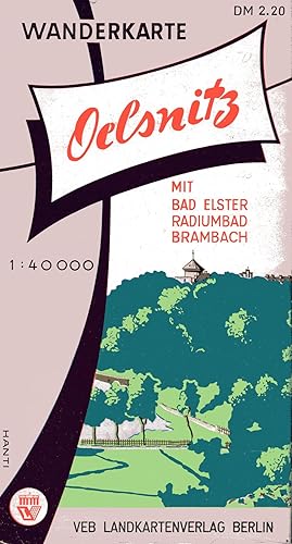 Bild des Verkufers fr Wanderkarte Oelsnitz, mit Bad Elster, Radiumbad Brambach. Mastab 1 : 40 000;Mit 1 Nebenkarte Radiumbad Brambach zum Verkauf von Antiquariat Kastanienhof