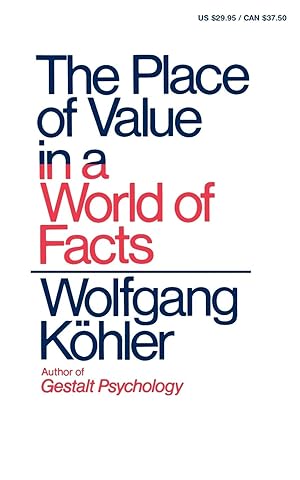 Bild des Verkufers fr The Place of Value in a World of Facts zum Verkauf von moluna