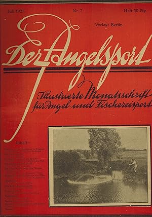 Der Angelsport III. Jahrgang 1927 Heft 7, 9 bis 12 (5 Hefte)