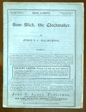 Seller image for Sam Slick, The Clockmaker. Parts 1 & 2 for sale by Dearly Departed Books