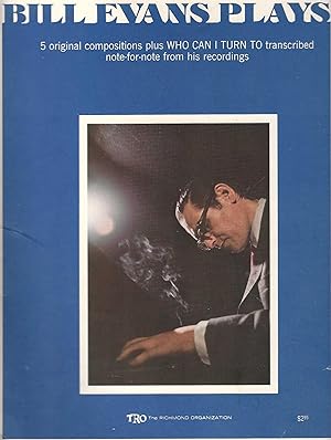 Image du vendeur pour Bill Evans Plays 5 original compostions transcribed note -for-note from his recordings mis en vente par Vada's Book Store
