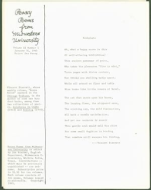 Seller image for Penny Poems from Midwestern University: Volume II, No. 1; Vol. II, No. 6; Vol. II, No. 7; Vol. VII, No., 6; Vol. VII, No. 7; Vol. VII, No. 10; unnumbered (broadsides) (7 items) for sale by Eureka Books