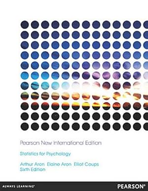 Bild des Verkufers fr Statistics for Psychology : Pearson New International Edition zum Verkauf von AHA-BUCH GmbH