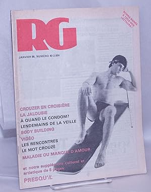 Bild des Verkufers fr Le mensuel RG [Revue Gai] #40, Janvier 1986: Crouzer et Croisire la Jalousie zum Verkauf von Bolerium Books Inc.